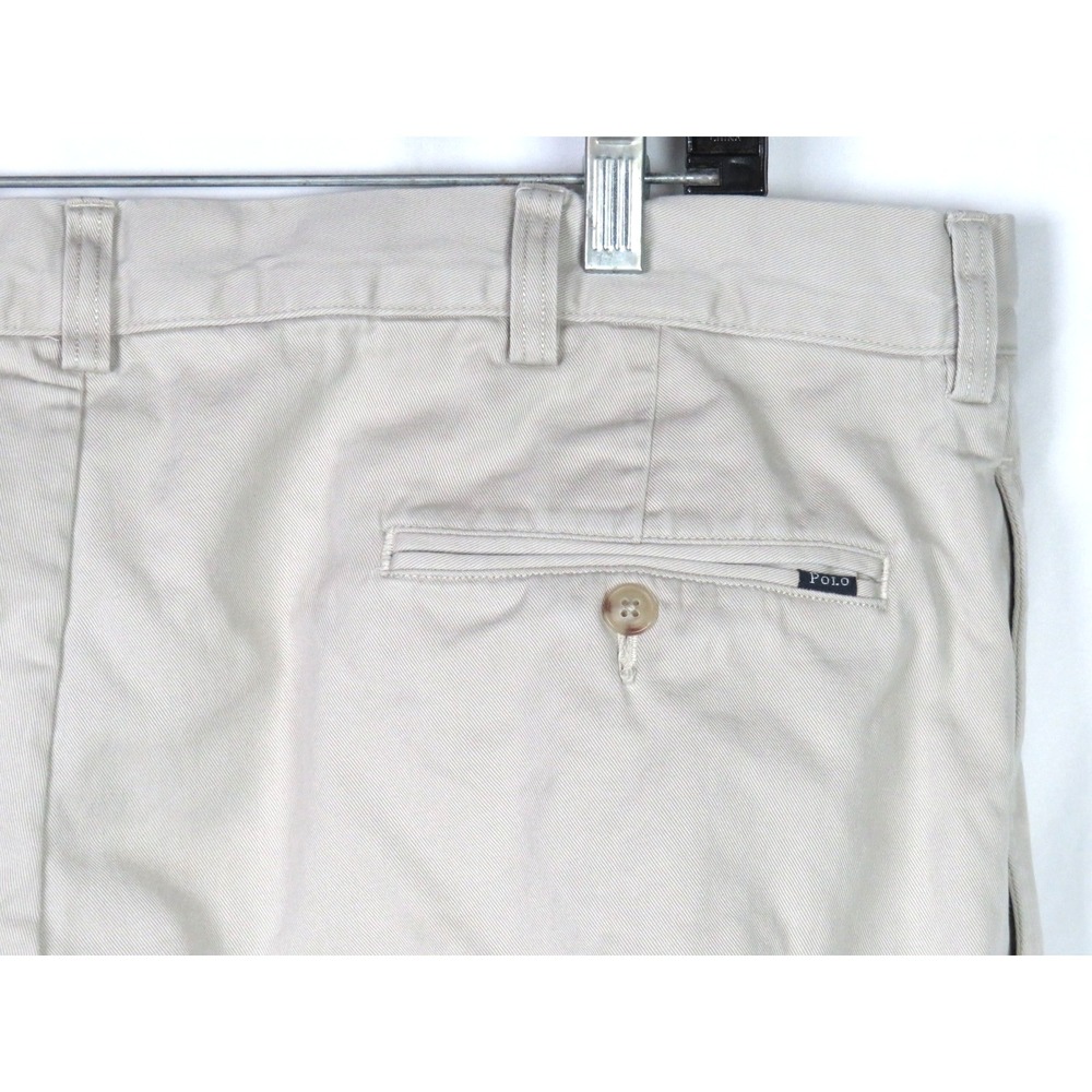 Polo Ralph Lauren Khaki Classic Fit Cotton Pleated Chino Pants Men's 38 X 32 - Picture 6 of 9